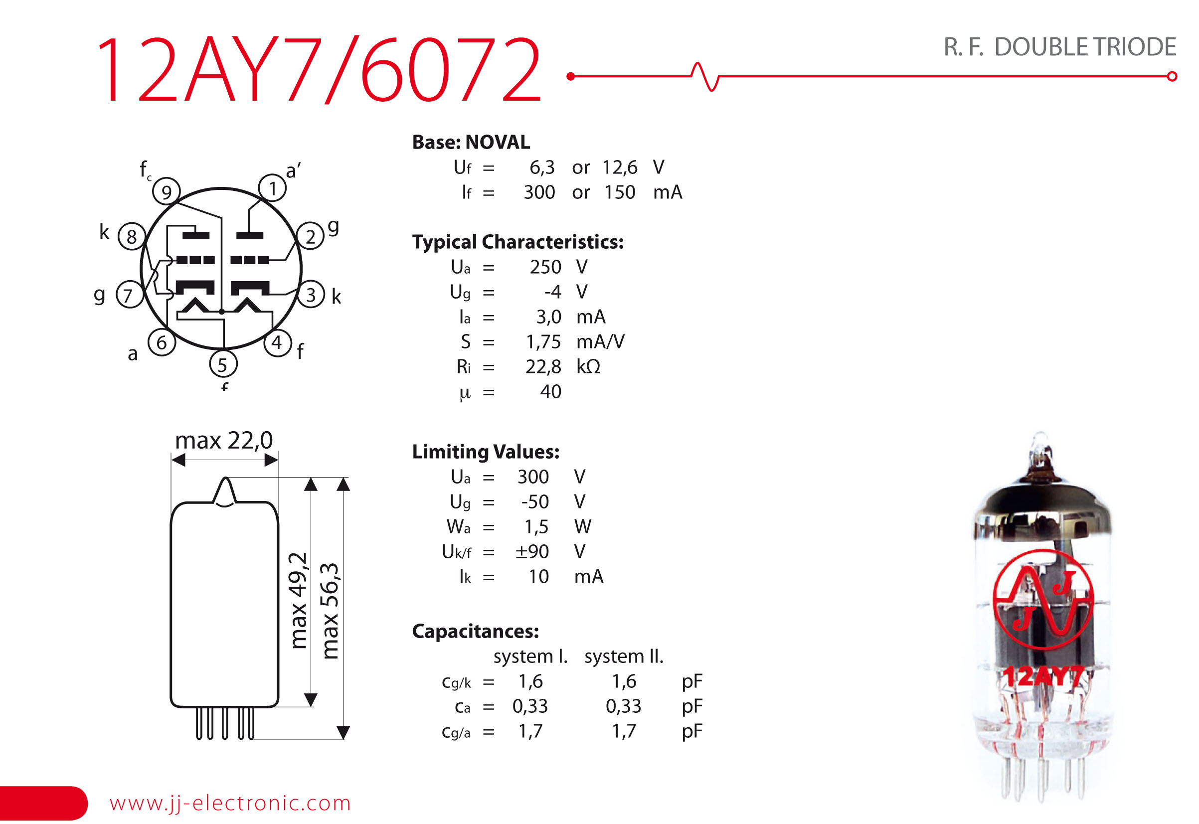 Beschreibung der 12ay7